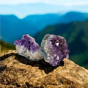 Brazil Amethyst Crystal Bundle 2-pc Set